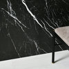 Marquina Black Marble Look Rectified Porcelain Tile Matte, 40"x40"
