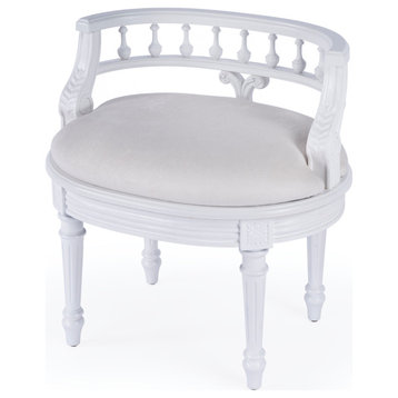 Butler Hathaway Vanity Seat, Cottage White