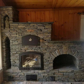 American Masonry Heaters' Natural Stone Five Channel Masonry Heater
