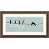 Birds on a Wire Love Framed Print by Alain Pelletier