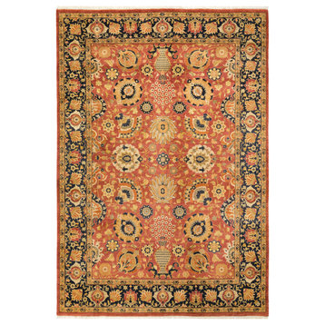 Adelynn, One-of-a-Kind Hand-Knotted Area Rug Orange, 6'3"x8'10"
