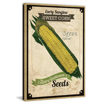 "Seed Packet Corn" Painting Print on Canvas
