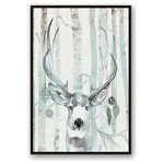 DDCG - Whimsical Watercolor Reindeer Canvas Wall Art, Framed, 32"x48" - Spread holiday cheer this Christmas season by transforming your home into a festive wonderland with spirited designs. This Whimsical Watercolor Reindeer Canvas Print Wall Art makes decorating for the holidays and cultivating your Christmas style easy. With durable construction and finished backing, our Christmas wall art creates the best Christmas decorations because each piece is printed individually on professional grade tightly woven canvas and built ready to hang. The result is a very merry home your holiday guests will love.