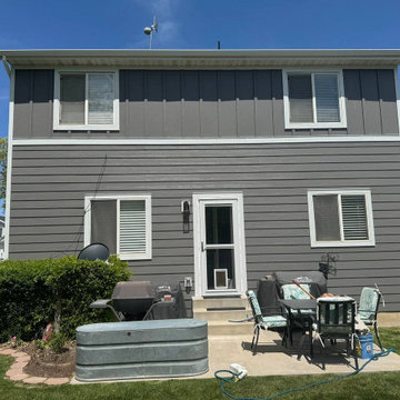 Siding Installation - James Hardie Lap in Aged Pewter and Arctic White Trim