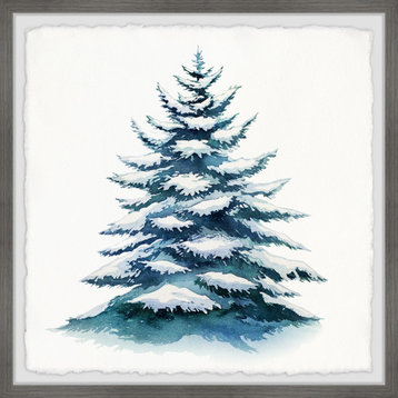 "All Christmas Trees Are Perfect" Framed Painting Print, 12x12