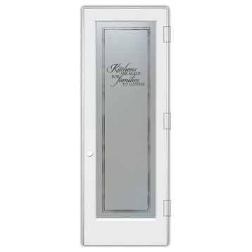 Pantry Door - Family Kitchen - Primed - 28" x 84" - Knob on Left - Push Open