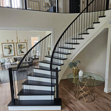 Project #130 | Curved Staircase with Wraparound Balcony