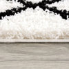 L'Baiet Home Living Room Halle White Shag 8' x 10' Polypropylene Area Rug