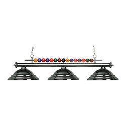 Shark 170GM Stepped Gun Metal Billiard Light - Pool Table Lights