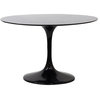 Lippa 40" Fiberglass Dining Table in Black