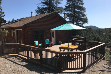 Inspiration for a mid-sized transitional backyard deck remodel in Birmingham with no cover