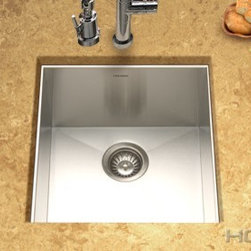 Houzer Contempo Series 17" x 18" Undermount Prep Bowl CTR-1700 - Bar Sinks