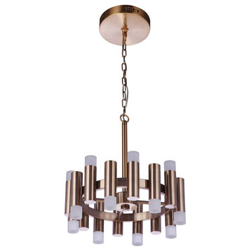 Simple Lux 16-Light Chandelier in Satin Brass