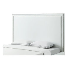White Leather Headboards Houzz Bay Stark Headboard White Leather Polyurethane Queen Headboards