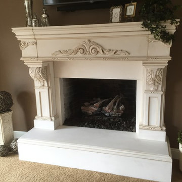 Master Bedroom Fireplace Mantel Addition