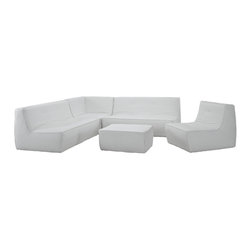 Align 5 Piece Leather Sectional - Products