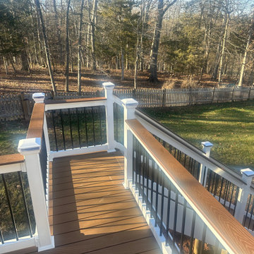 Trex Enhanced Basics Open Deck with Staircase and Landing