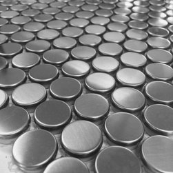 "New" Stainless Steel Mosaics Penny Round - Tile