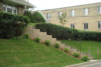 Tinted and Stamped Terrace Steps