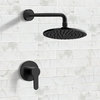 Matte Black Shower Faucet Set with 8" Rain Shower Head