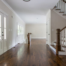 light oak floors/white walls