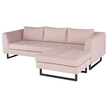 Nuevo Furniture Matthew Sectional Sofa in Mauve/Black