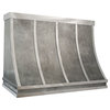 Custom Zinc Range Hood, RH-1 Shape, 48"x30"