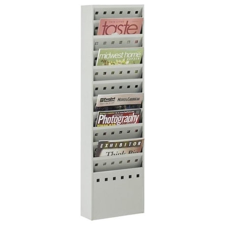 Pemberly Row 11-Pocket Steel Magazine Rack
