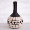 NOVICA Chulucanas Waves And Ceramic Decorative Vase