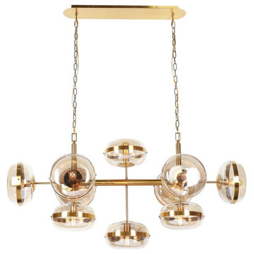 Oval Chandelier 10 Light - 21.75 Inches Wide by 27.25 Inches High - Chandelier