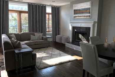 Inspiration for a modern family room remodel in Chicago