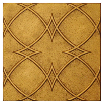 20"x20" Styrofoam Glue Up Ceiling Tiles R23W Antique Style Gold