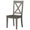 Huron X-Back Side Chair, Distressed Gray Finish