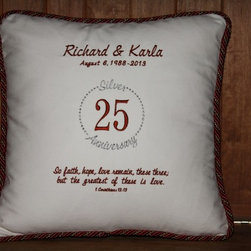 Faith, Hope, Love Remain Anniversary Pillow Cover (Corinthians 19:19) {16 inch} - Decorative Pillows