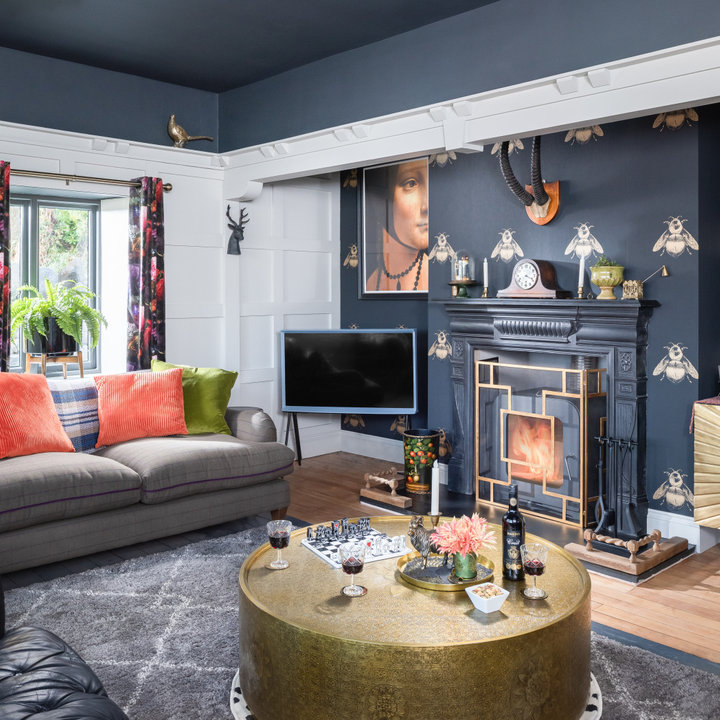 75 Beautiful Living Room Feature Wall Ideas and Designs - July 2024 ...
