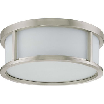 Nuvo Lighting Odeon 3-Light 17" Flush Dome with Satin White Glass