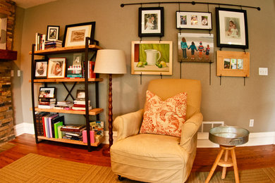 Example of a classic family room design in Denver