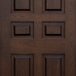 Arch 6-Panel Oak Door Stained Dark - Interior Doors