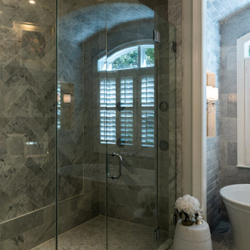 Stunning Barrel Ceiling in Charlotte bathroom