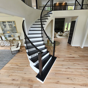Project #130 | Curved Staircase with Wraparound Balcony