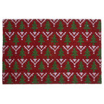 Mascot Hardware - Christmas Tree Collection 28 in. x 18 in. Anti Slip Indoor and Outdoor Coir Mat - This Natural Cior Doormat With Christmas Tree Design to welcome your Guests. Iideal For Covered entranceways, Office, Bedrooms.Laundry Rooms, etc.
