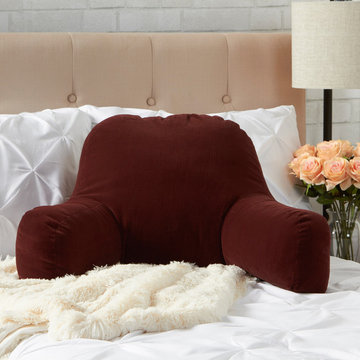 Merlot Bed Rest Pillow in Master Bedroom