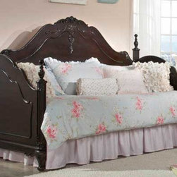 HOMELEGANCE 1386DNC CINDERELLA DARK CHERRY WOOD GIRLS DAY BED FRAME - Daybeds