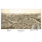 Ted's Vintage Art - Historic Carnegie,  PA Map 1897, Vintage Pennsylvania Art Print, 18"x24" - Ghosted image on final product not included