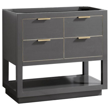 Avanity Allie 36" Vanity Only, Twilight Gray With Gold Trim