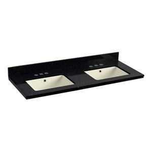 47 5 Quartz Top Backsplash Black Galaxy For 3 Hole 8 Faucet