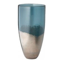 Blue with Silver Vase - Vases