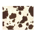 Faux cowhide rug brown and white