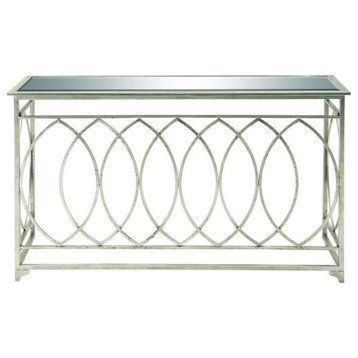 Traditional Silver Metal Console Table 67077