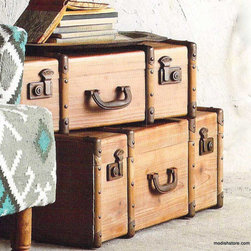 Roost Fir Nested Trunks - Set/3 From Roost  - SKU: W546 - Media Storage